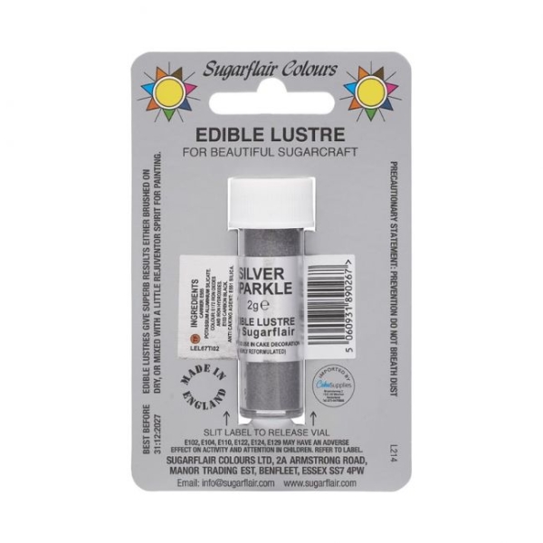 Edible Lustre - Silver Sparkle - E171 Free